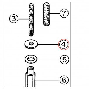 Écrou de réglage de ressort (3) pour pédale grosse caisse - DFP770 / DFP870 - YAMAHA U0624390