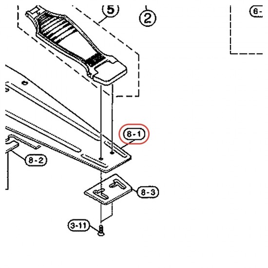 Double Pedal Base Rubber (7) - DFP700 - YAMAHA U0624440