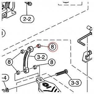 Bague de roulement de biellette pour pédale DFP9415 / FP9415 - YAMAHA U0624760