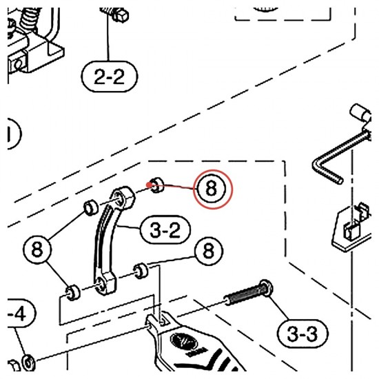 Bague de roulement de biellette pour pédale DFP9415 / FP9415 - YAMAHA U0624760