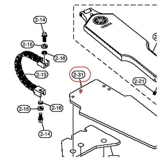 Plaque de base (12) de pédale grosse caisse FP9500D / DFP9500C / FP8500C - YAMAHA U0624950