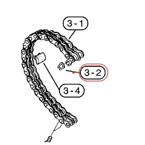 Chain Joint W - DFP870 / FP840 Pedal - YAMAHA U0625190