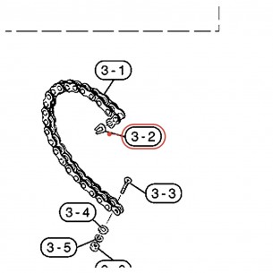 Chain Joint S - DFP770S / FP640 / FP740 Pedal - YAMAHA U0625240