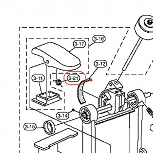 Hoop Clamp Twist Spring (4) - FP9500D / DFP9500C Pedal - YAMAHA U0625335