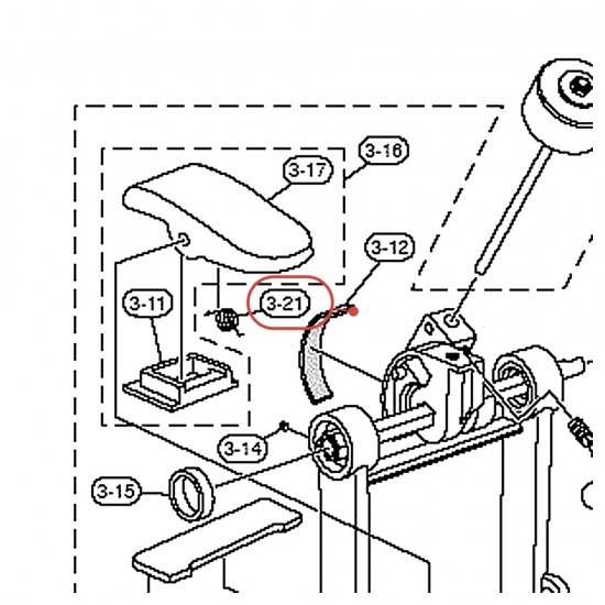 Hoop Clamp Twist Spring (4) - FP9500D / DFP9500C Pedal - YAMAHA U0625335