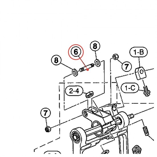 Barre d'entraînement direct pour pédale DFP9410 / FP9410 - YAMAHA U0625340