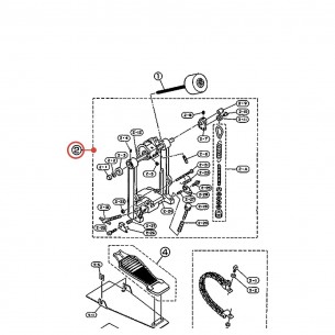 Capuchon d'axe pour pédale grosse caisse FP720 / FP810 / FP820 - YAMAHA U0627060