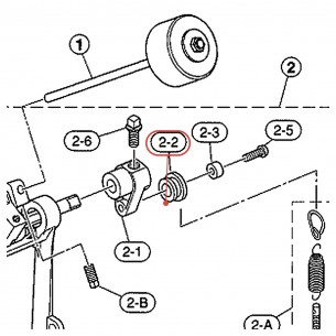 Bass Drum Pedal Grooved Spring Roller (E) v2 - DFP700 / DFP7210 - YAMAHA U0627210