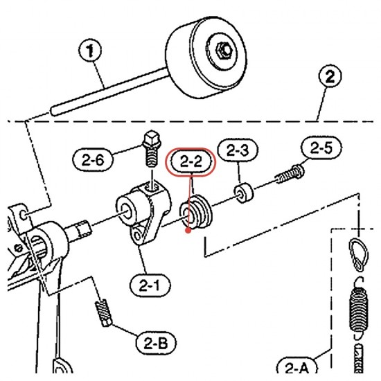 Galet de ressort rainuré (E) v2 pour pédale grosse caisse DFP700 / DFP7210 - YAMAHA U0627210