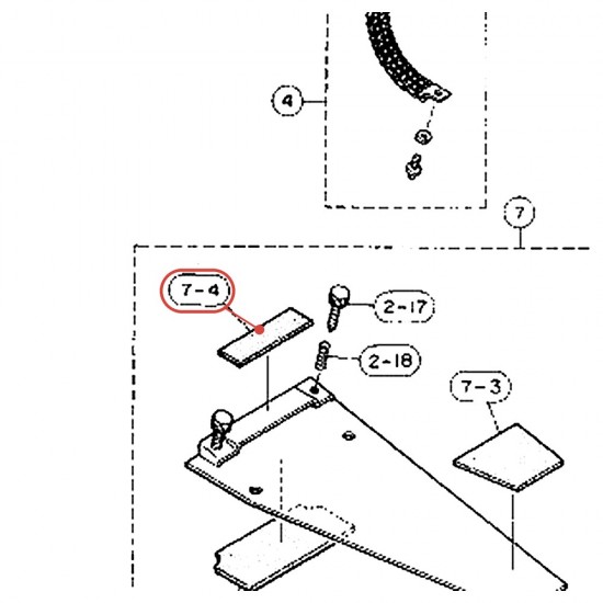 Caoutchouc de base de pédale - DFP750 / DFP755 / DFP850 - YAMAHA U0628110