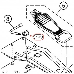 Porte-clé Allen pour pédale - DFP770 / DFP870 / FP740 / FP840 - YAMAHA U0628240