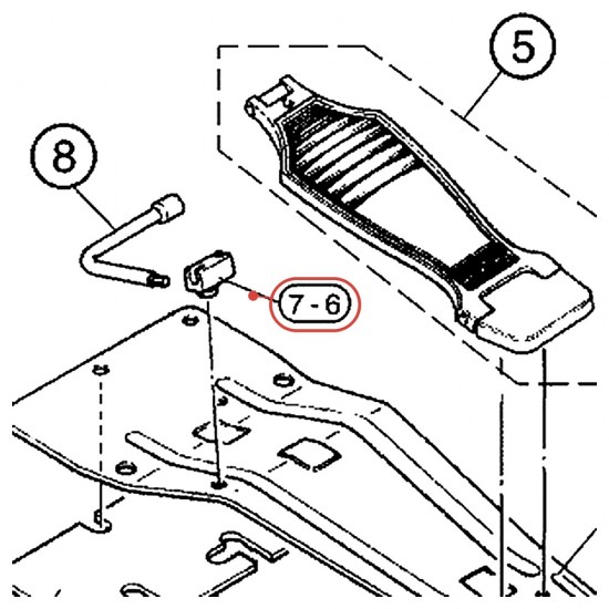 Porte-clé Allen pour pédale - DFP770 / DFP870 / FP740 / FP840 - YAMAHA U0628240