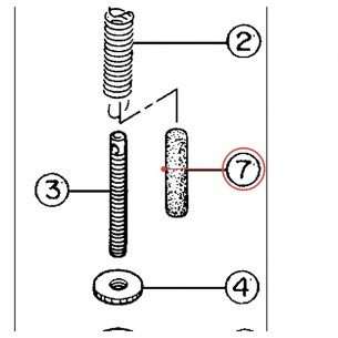 Feutre de réglage de ressort pour pédale - DFP770 / DFP780 / DFP870 - YAMAHA U0628280