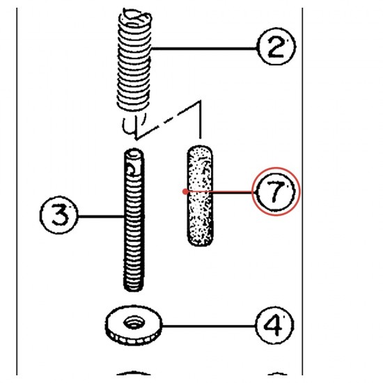 Spring Adjusting Felt - DFP770 / DFP780 / DFP870 Pedal - YAMAHA U0628280