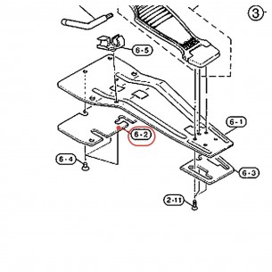 Caoutchouc de base (M)2 pour pédale DFP870 / DFP770 / DFP780 - YAMAHA U0628290