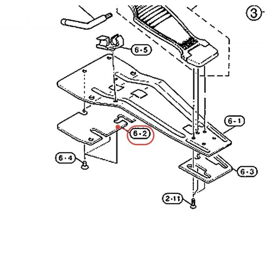 Pedal Base Rubber (M)2 - DFP870 / DFP770 / DFP780 - YAMAHA U0628290