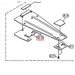 Double Pedal Base Rubber (M)3 - DFP700 - YAMAHA U0628360
