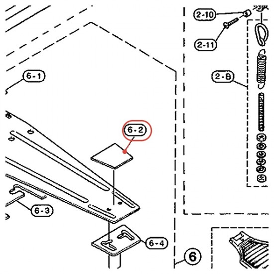 Feuille de talon pour double pédale DFP700S - YAMAHA U0628380