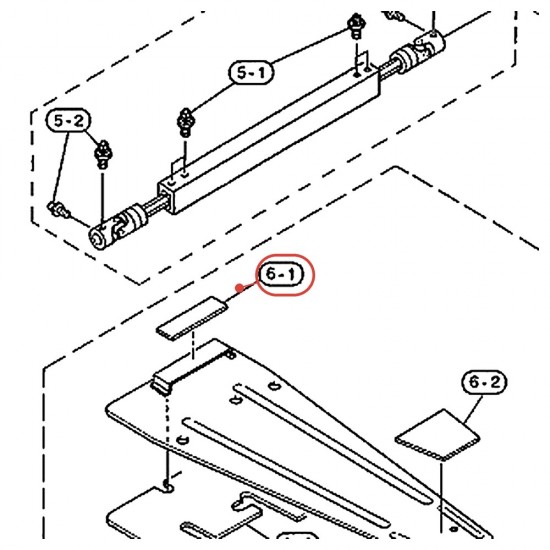 Double Pedal Base Plate Sheet - DFP700S - YAMAHA U0628390