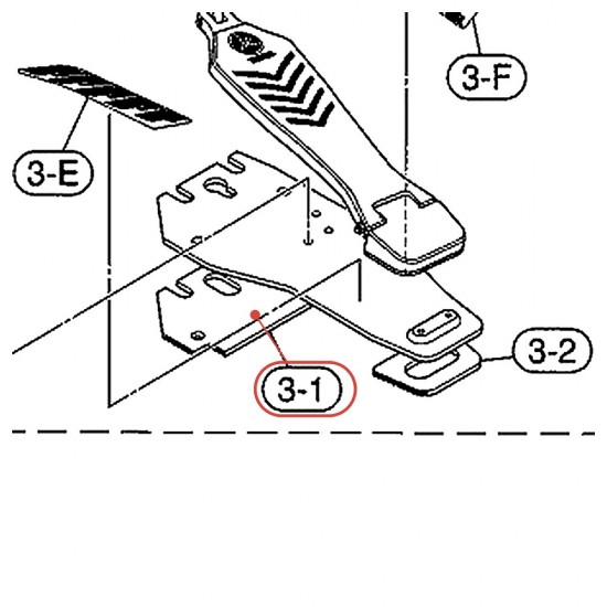 Pedal Base Rubber (5) - DFP9410 / DFP9310 / DFP8210 - YAMAHA U0628440
