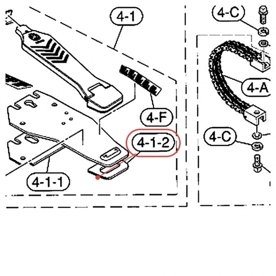 Pedal Base Rubber (6) - DFP9410 / DFP9310 / DFP8210 - YAMAHA U0628450