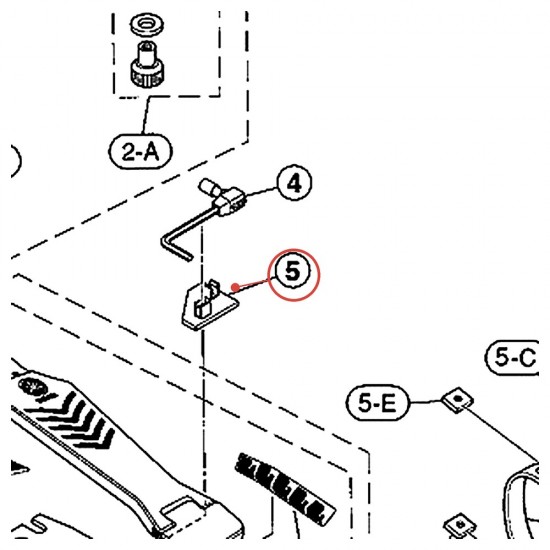 Support de clé de batterie pour pédale DFP9410 / DFP9310 / DFP8210 - YAMAHA U0628480