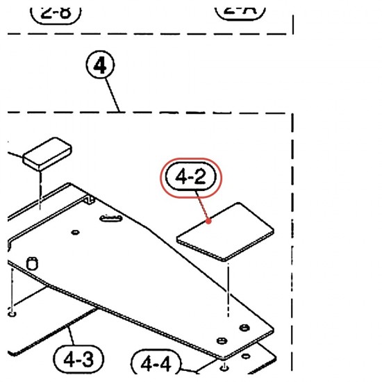 Double Pedal Heel Under Sheet (2) - DFP8110S / DFP7210S - YAMAHA U0628560