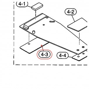 Pedal Base Rubber Medium v4 - DFP8110S / DFP7210 - YAMAHA U0628580