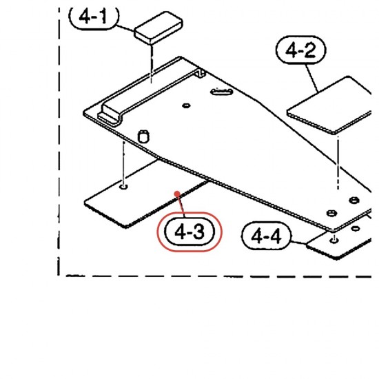 Caoutchouc de base moyen v4 pour pédale DFP8110S / DFP7210 - YAMAHA U0628580