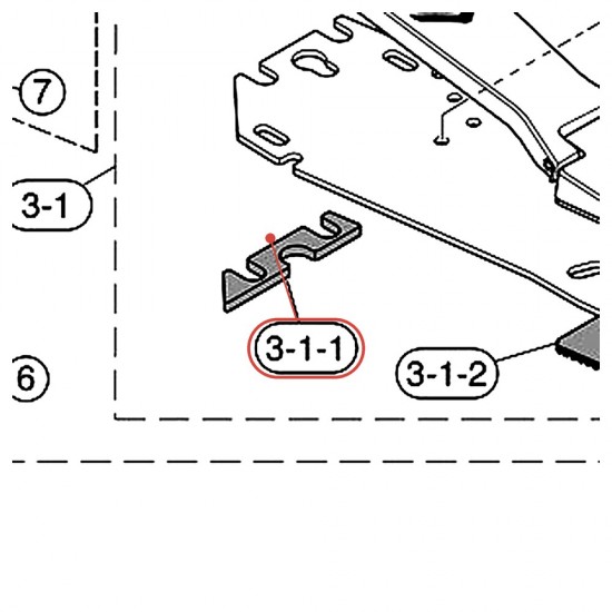 Caoutchouc de base (7) pour pédale DFP9415 / DFP9315 / DFP8215 - YAMAHA U0628600