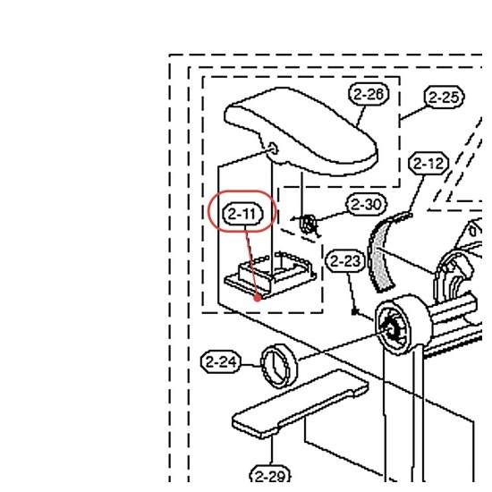 Caoutchouc de serrage de cercle pour pédale FP9500D / DFP9500C / FP8500B - YAMAHA U0628620