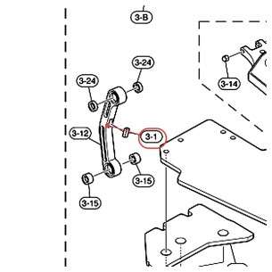 Direct Link Rubber - FP9500D / DFP9500D Pedal - YAMAHA U0628680