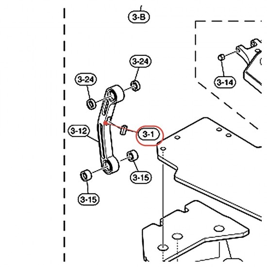 Direct Link Rubber - FP9500D / DFP9500D Pedal - YAMAHA U0628680