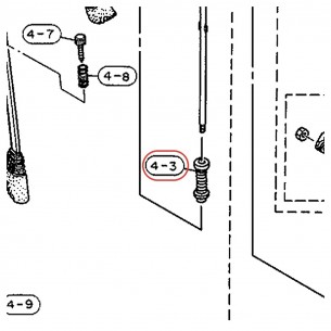 Ressort complet (D-2) pour pédale charleston HS730 - YAMAHA U0631070