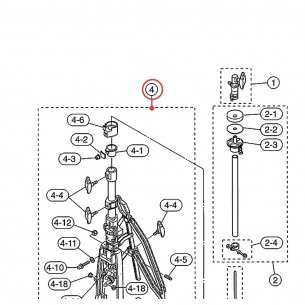 Hi-Hat Stand Footboard (E) Sub-Assembly v2 - HS1100 - YAMAHA U0631399