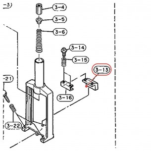Embase de maintien de cadre pour charleston à câble WHS850 / WHS850S - YAMAHA U0632240