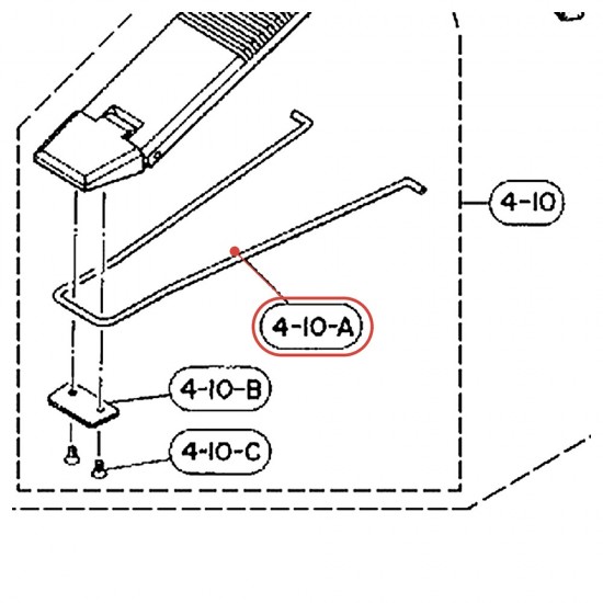 Hi-Hat Stand Footboard Linkage - HS-701D / HS520 / HS920 - YAMAHA U0633211