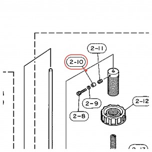 Entretoise de guidage pour pédale charleston HS820 / HS920 / HS930 / CHH910 - YAMAHA U0633880