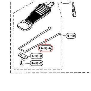 Biellette de semelle (D) pour pédale charleston HS820 - YAMAHA U0633940
