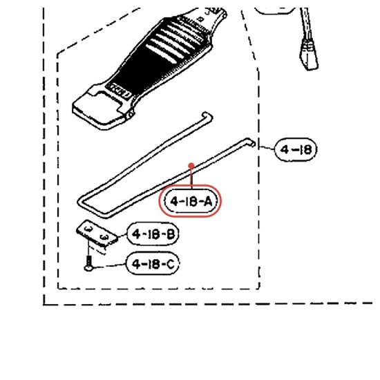 Biellette de semelle (D) pour pédale charleston HS820 - YAMAHA U0633940