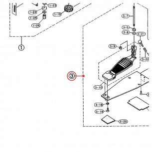 Plaque de base de pédale pour charleston à câble WHS850 / WHS850S - YAMAHA U0634120