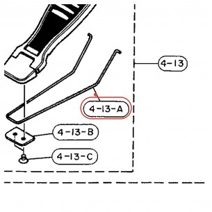 Biellette de semelle (E) pour pédale charleston HS830 / HS730 / HS630 - YAMAHA U0634220