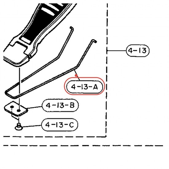 Biellette de semelle (E) pour pédale charleston HS830 / HS730 / HS630 - YAMAHA U0634220