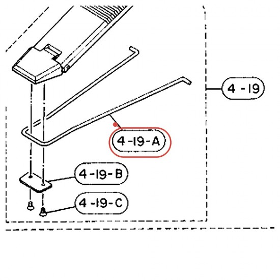 Biellette de semelle (G) pour pédale charleston HS930 - YAMAHA U0634400