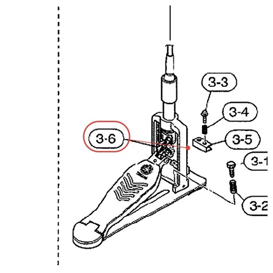 Cache-chaîne pour pédale charleston HS930 / HS650 / HS650A / HS650W - YAMAHA U0638090