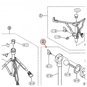 Snare Stand Upper Ball Joint Assembly - SS920 - YAMAHA U0640220