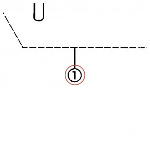 Tube supérieur complet Ø22,2 (1)N pour stand caisse claire SS720P / SS720 / SS810 - YAMAHA U0640461