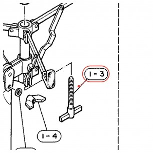 Vis papillon de serrage du panier stand caisse claire SS-710 - YAMAHA U0643510