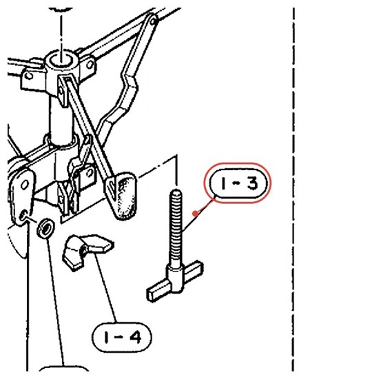 Vis papillon de serrage du panier stand caisse claire SS-710 - YAMAHA U0643510