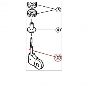 Partie supérieure tilter E stand cymbale CS635/630/640 - YAMAHA U0651371